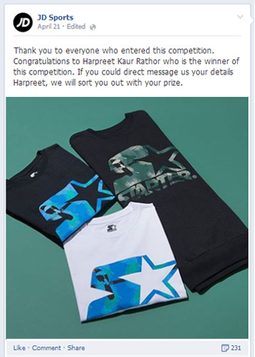 jd sports facebook page